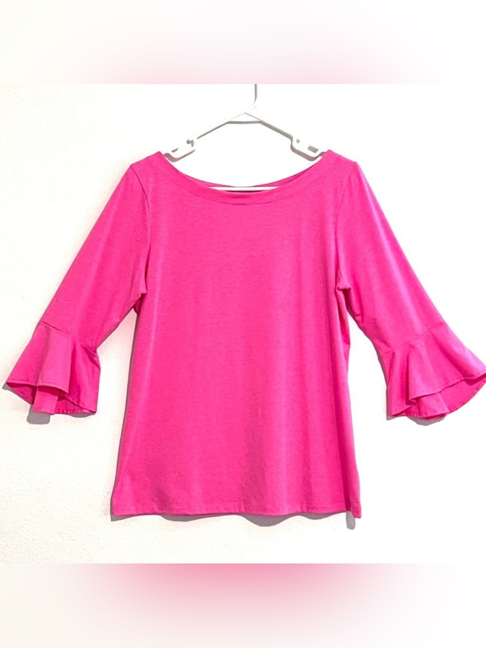 Lilly Pulitzer Pink Ruffle Sleeve Top M